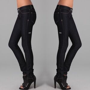 KSUBI Skinny Moto Ankle Zipper Dark Wash Jeans 27 Rare Revolve